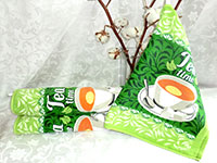 Кухонные полотенца зеленый чай