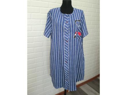 Халат трикотажный на пуговицах Л-46