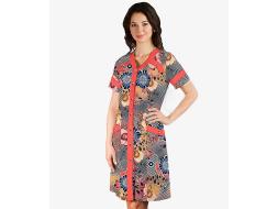 Халат трикотажный на пуговицах Алла