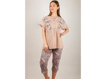 Домашний костюм футболка +бриджи ТК1821