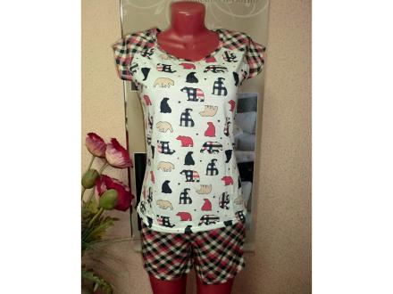 Домашний костюм футболка + шорты Лапки Мишка