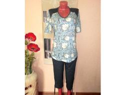 Домашний костюм футболка +бриджи КД-626