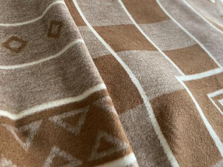 Плед cotton Rajtex 150*200 Геометрия бежевая 07307d