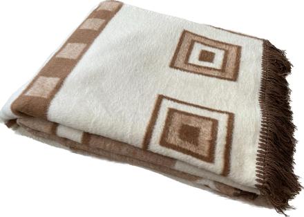 Плед cotton Rajtex 150*200 Геометрия бежевая 07307d