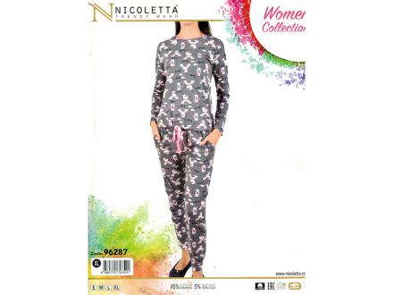 Домашний костюм футболка с длинным рукавом + брюки 96287