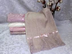 Полотенце Ажур бантик с жемчугом 34*76 Китай (10 шт)