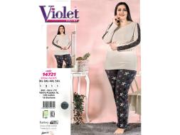 Домашний костюм футболка с длинным рукавом + брюки великан 14721