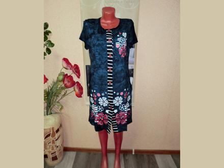 Халат вискоза на пуговицах М-308