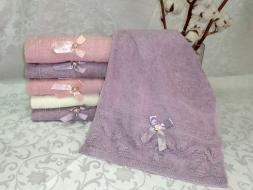 Полотенце Бантик жемчуг бабочка 34*78 Китай (12 шт)
