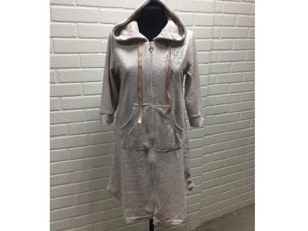 Халат махра на молнии с капюшоном Сабина