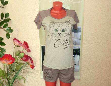 Домашний костюм футболка + шорты ТК-680