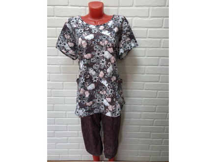 Домашний костюм футболка + бриджи 946