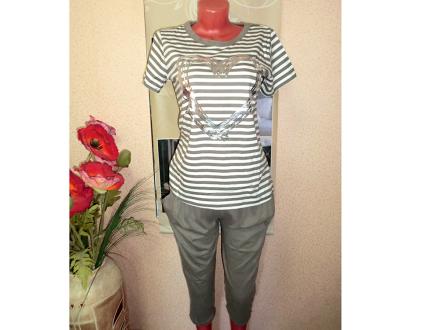 Домашний костюм футболка + бриджи 789