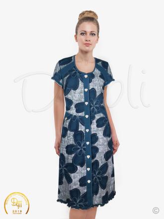 Халат трикотажный на пуговицах Настасья