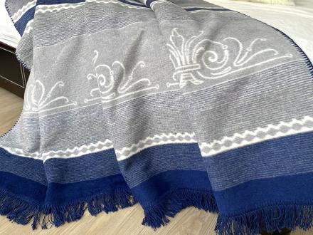 Плед cotton Rajtex 150*200 Орнамент серый 09214a