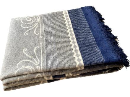 Плед cotton Rajtex 150*200 Орнамент серый 09214a