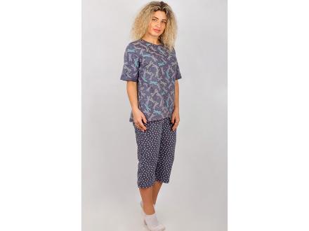 Домашний костюм футболка + бриджи  ТК-1233