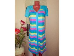 Халат трикотажный на молнии Дарья (радуга)