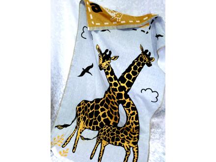 Полотенце лен Жираф 34*78 арт.7009