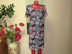 Халат трикотажный на пуговицах с бантиком