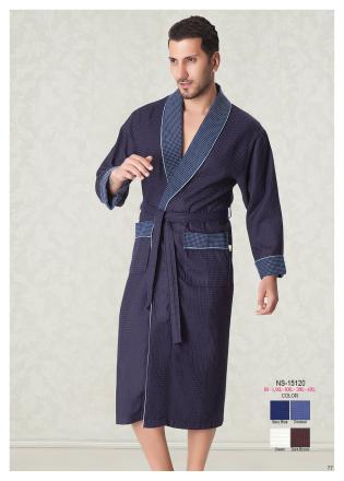 Халат Nusa XL 15120 мужской вафельный дл