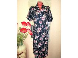 Халат трикотажный на пуговицах с воротником 011