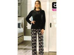 Домашний костюм футболка с длинным рукавом + брюки A2315-6