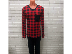 Домашний костюм мужской футболка длинный рукав+брюки 18-20