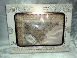 Скатерть Tablecloths 160*220 вышитая с гипюром