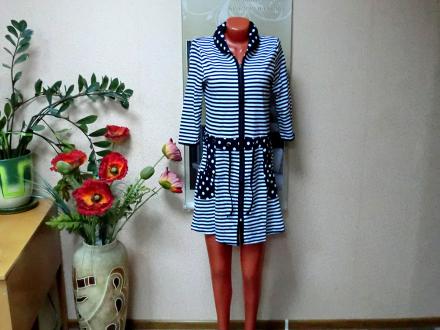 Халат трикотажный на молнии Х-343