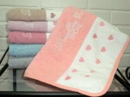 Полотенце махра Сердечко 50*100 арт.6805321