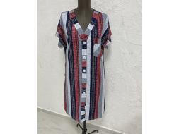 Халат трикотажный на пуговицах Марина