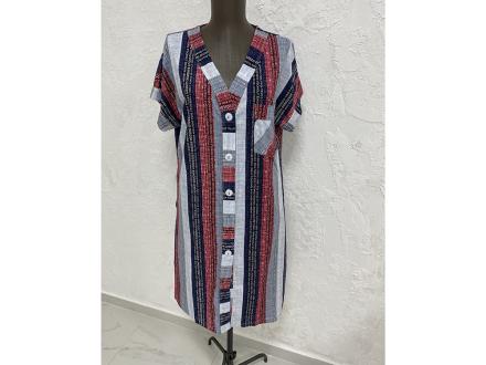 Халат трикотажный на пуговицах Марина