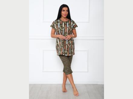 Домашний костюм футболка + бриджи ДК658