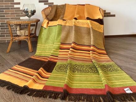 Плед cotton Rajtex 200*220 Диагональ коричневая 08105a
