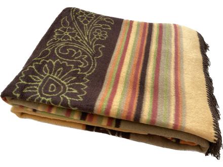 Плед cotton Rajtex 200*220 Диагональ коричневая 08105a