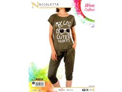 Домашний костюм футболка + бриджи 90276