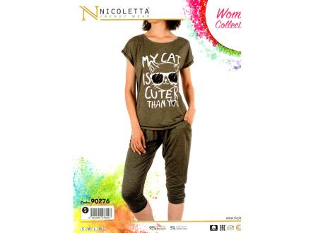 Домашний костюм футболка + бриджи 90276