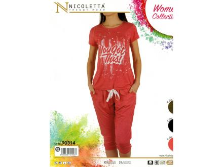 Домашний костюм футболка + бриджи 90314