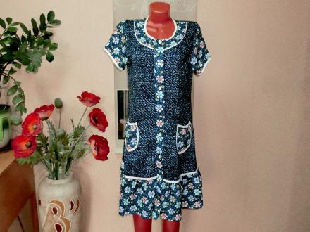 Халат трикотажный на пуговицах Варенка