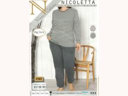 Домашний костюм футболка с длинным рукавом + брюки 47605