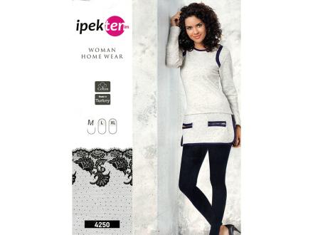 Домашний костюм туника с длинным рукавом + брюки 4250