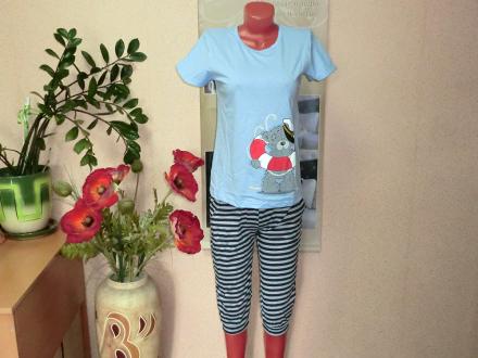 Домашний костюм футболка + бриджи 338Б