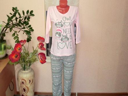 Домашний костюм футболка с длинным рукавом + брюки 365