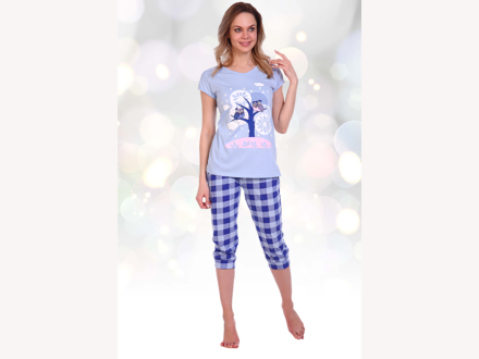 Домашний костюм футболка + бриджи 803б