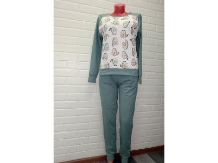 Домашний костюм футболка длинный рукав+брюки 436