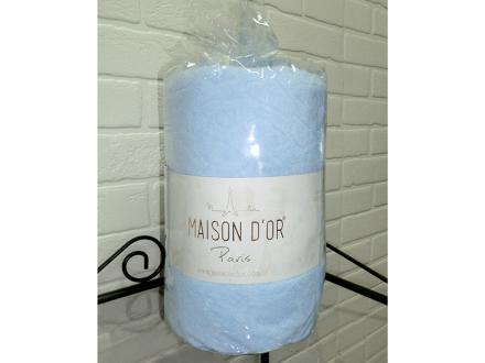 Простыня махровая 180*200+2/50*70 &quot;Maison D`or&quot; голубая