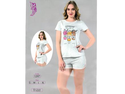 Домашний костюм футболка+шорты 1297