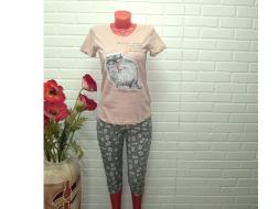 Домашний костюм  футболка +бриджи ТК-3807