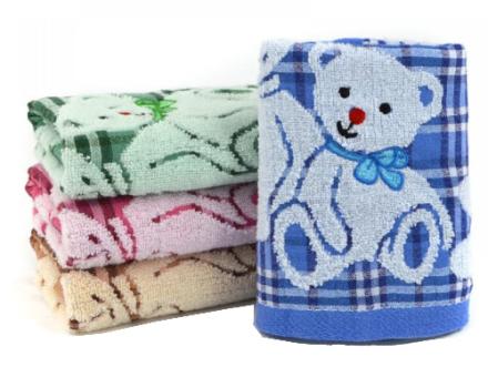 Полотенце Мишка в ромашках 34*75